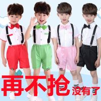 六一儿童演出服儿童舞蹈服男童背带裤礼服幼儿园班服表演服春夏