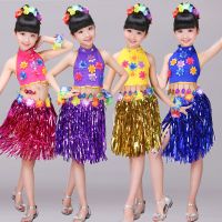 少儿童表演出服幼儿园舞蹈服女童草裙舞环保diy手工舞台走秀亲子
