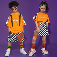 街舞套装男童嘻哈潮服女童爵士舞蹈表演服装儿童六一演出服