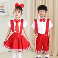 六一儿童合唱服中小学演出服闪亮的小红星男女童舞蹈诗朗诵表演服