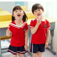 幼儿园园服夏装短袖连衣裙中小学儿童合唱班服运动校服套装定做
