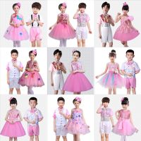 幼儿园六一儿童节演出服夏季男女童粉色公主裙蓬蓬纱裙舞蹈演出服