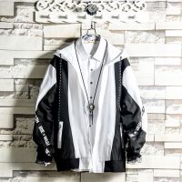 外套男士夏秋季韩版男装连帽防晒衣男学生潮流宽松chic百搭外衣男