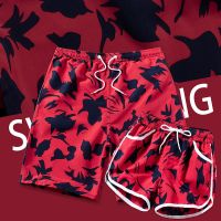 沙滩裤情侣夏天运动休闲潮流速干外穿宽松夏季夏装男士五分裤短裤