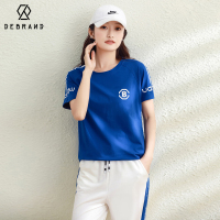 DEBRAND纯棉运动服夏季套装女2021新款时尚显瘦团购服两件套装潮