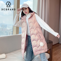 DEBRAND羽绒棉马甲女轻薄保暖背心中长款韩版百搭宽松马甲