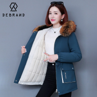 DEBRAND加厚棉衣棉袄秋冬短款外套女2021新款百搭风衣外套派克服