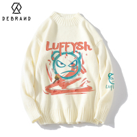 DEBRAND半高领毛衣男设计感小众针织衫宽松大码慵懒风毛线衣