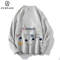 DEBRAND毛衣男半高领宽松慵懒风线衣外套痞帅大码韩版潮流针织衫