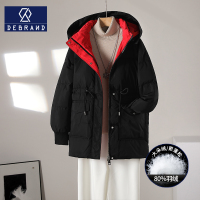 DEBRAND羽绒服女冬季新款外穿名媛ins潮白鸭绒外套女士面包服