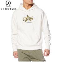 DEBRAND连帽卫衣男冬季加绒加厚百搭oversize宽松新款迷彩潮外套