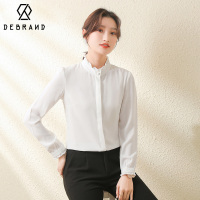 DEBRAND甜美衬衫女2022春季新款小清新减龄上衣长袖气质衬衣女