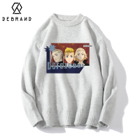 DEBRAND设计感动漫毛衣男宽松慵懒风针织衫外套痞帅日系打底线衣