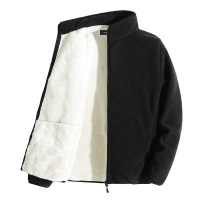 DEBRAND夹克男士2021年冬季加绒保暖时尚休闲纯色防寒上衣外套潮