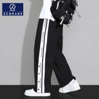 DEBRAND排扣裤男ins潮休闲裤春秋季潮流篮球宽松情侣装阔腿长裤子