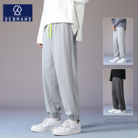 DEBRAND裤子男2022新款宽松百搭春秋季休闲九分裤长裤潮流运动裤