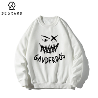 DEBRAND圆领卫衣男美式oversize高级感打底衫小众设计感无帽外套