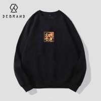 DEBRAND潮牌2022虎年新款圆领卫衣男潮ins百搭加绒过年穿搭长袖男