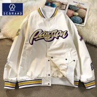 DEBRAND美式棒球服女春季新款情侣原宿风宽松字母刺绣夹克外套潮