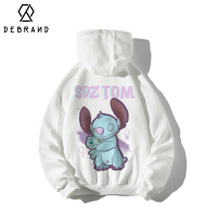 DEBRAND戴帽子卫衣男春秋季美式卡通印花上衣大童外穿连帽外套潮