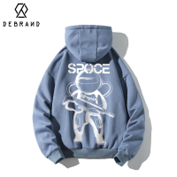DEBRAND戴帽子卫衣男oversize高级感卡通印花上衣潮牌ins连帽外套