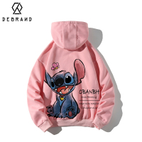 DEBRAND粉红色戴帽子卫衣男士宽松大码潮牌上衣潮ins小众连帽外套