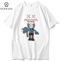 DEBRAND潮牌2022新款纯棉100T恤衫宽松显瘦百搭T恤男潮流情侣短袖