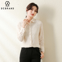 DEBRAND春款衬衫上衣女装长袖时尚2022新款潮时髦百搭显瘦打底衫