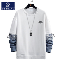 DEBRAND假两件卫衣新款春秋季长袖圆领t恤男潮流男装上衣秋衣宽松