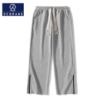 DEBRAND裤子男2022新款春季宽松春装百搭帅气直筒潮男长裤九分裤