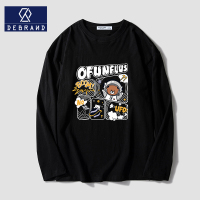 DEBRAND男士卫衣春秋季新款休闲时尚长袖上衣服潮流帅气格子T恤衫