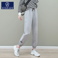 DEBRAND运动裤女装春季2022年新款韩版ins潮流宽松休闲束脚卫裤子