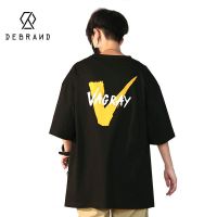 DEBRAND潮牌t恤男ins超火宽松休闲短袖学生情侣装夏季男港风上衣