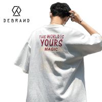 DEBRAND超火短袖t恤男潮牌纯棉韩版潮流ins简约宽松学生痞帅体恤