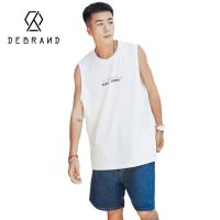 DEBRAND潮牌夏季百搭背心男士无袖坎肩运动宽松汗衫纯棉男打底衫
