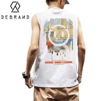 DEBRAND背心男潮牌ins夏季宽松嘻哈国潮印花无袖t恤纯棉男士坎肩