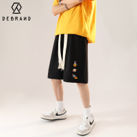 DEBRAND休闲训练短裤男ins美式设计感小众华夫格五分裤夏季沙滩裤