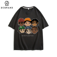 DEBRAND欧美高街短袖男夏季ins潮牌学生半袖t恤重磅新疆棉五分袖