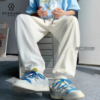 DEBRAND华夫格休闲裤男夏季薄款高街裤子潮流宽松帅气束脚运动裤