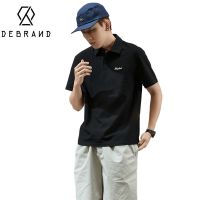 DEBRAND潮牌2022夏季新款Polo短袖男保罗衫翻领宽松上衣潮流男装