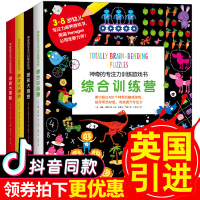 抖音同款 神奇的专注力训练游戏书全四册综合训练营英国幼儿书籍脑力记忆力正版迷宫大冒险图形大猜想