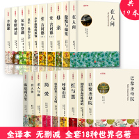 世界名著小说18种羊脂球 简爱 巴黎圣母院 钢铁是怎样炼成的 红与黑等初中生足本无删减全译本版名译书青少年版正版