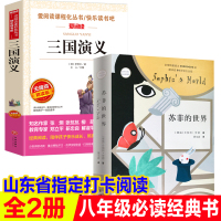 山东省八年级必读书目苏菲的世界三国演义正版全2册老师推荐小学生语文名著课外书8-12岁世界名著书籍图书商城书店经典外国文