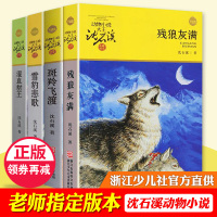 沈石溪动物小说 共4册 残狼灰满+*飞渡+雪豹悲歌+混血豺王 动物小说//全本品藏故事书/荣获