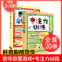 好奇狗陪你学 数学启蒙游戏专注力训练书正版全套20册 幼儿园数学思维训练