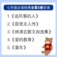 七年级必读经典书目全套5册童年爱的教育居里夫人传林清玄散文自选集追风筝的人儿童文学读物