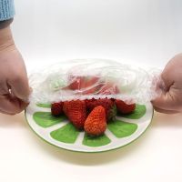 食品保鲜膜套100个|食品级一次性保鲜罩膜盖保鲜膜套冰箱剩饭菜水果密封盖罩袋可伸缩