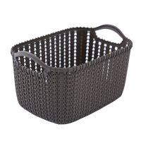 仿藤编收纳篮杂物玩具脏衣筐桌面化妆品收纳篮加厚塑料浴室洗澡筐