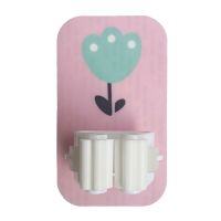 升级加强版[红掌花] 二个装|免打孔多功能拖把架挂钩家用贴强力墙上挂拖把挂钩拖把夹挂钩粘贴