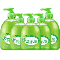 5瓶装500g*5|芦荟抑菌洗手液500g清香型杀菌消毒保湿按压瓶儿童家用家庭装批发